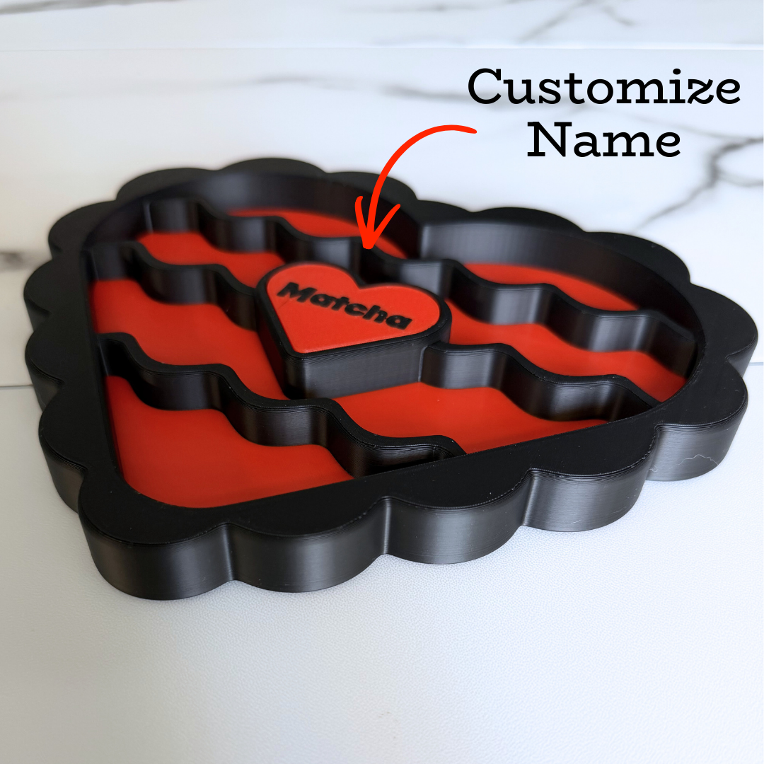 Black and red silicone mold with 'Matcha' branding on a white surface.